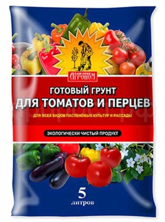 Грунт Сам Себе Агроном для томатов и перцев 5л